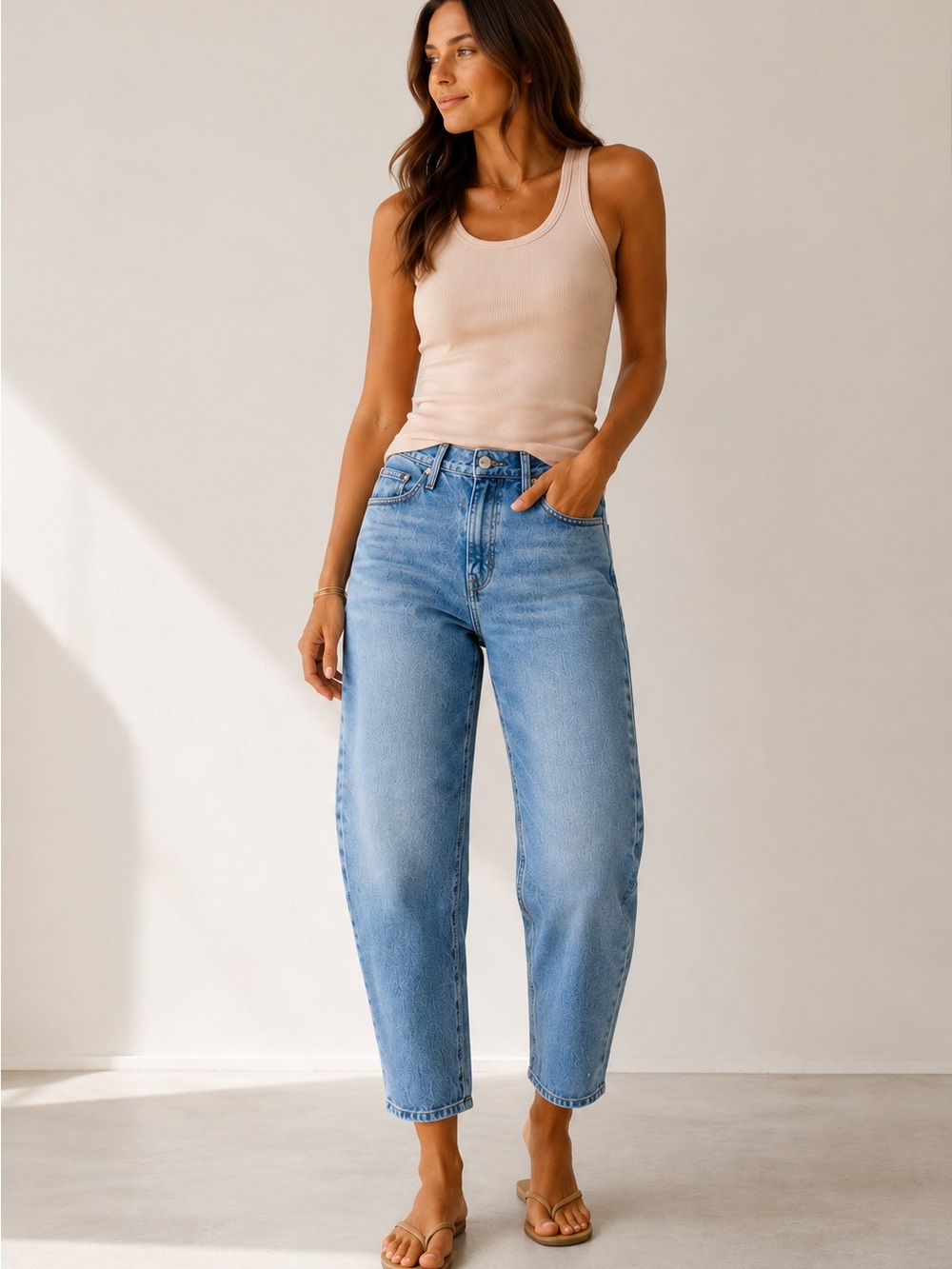 AYR The Beat Drop Barrel Jeans Blue Size 27 in Love Struck, Discontinued
